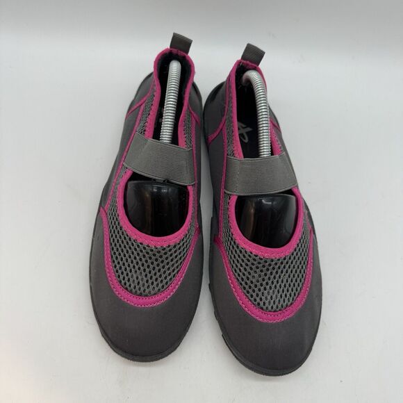 Athletech Swim Wade Water Shoes Womens 6 Gray & Pink Pool Beachcore Coastalcore - Picture 5 of 9